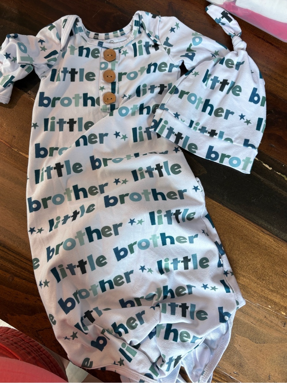 Caden Lane little brother knot gown with hat